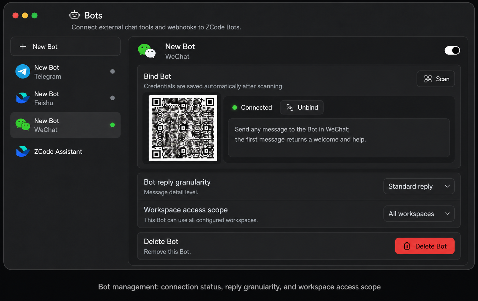 Bot Channel management